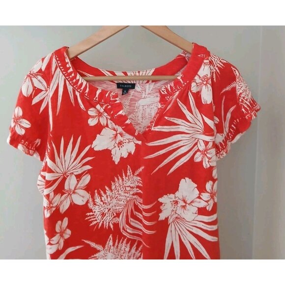 Talbots Flutter Sleeve Embroidered Shift Dress - Picture 2 of 11